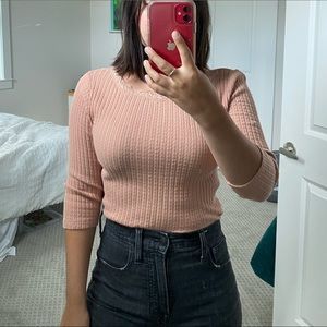 Urban Outfitters Peach Fitted Top